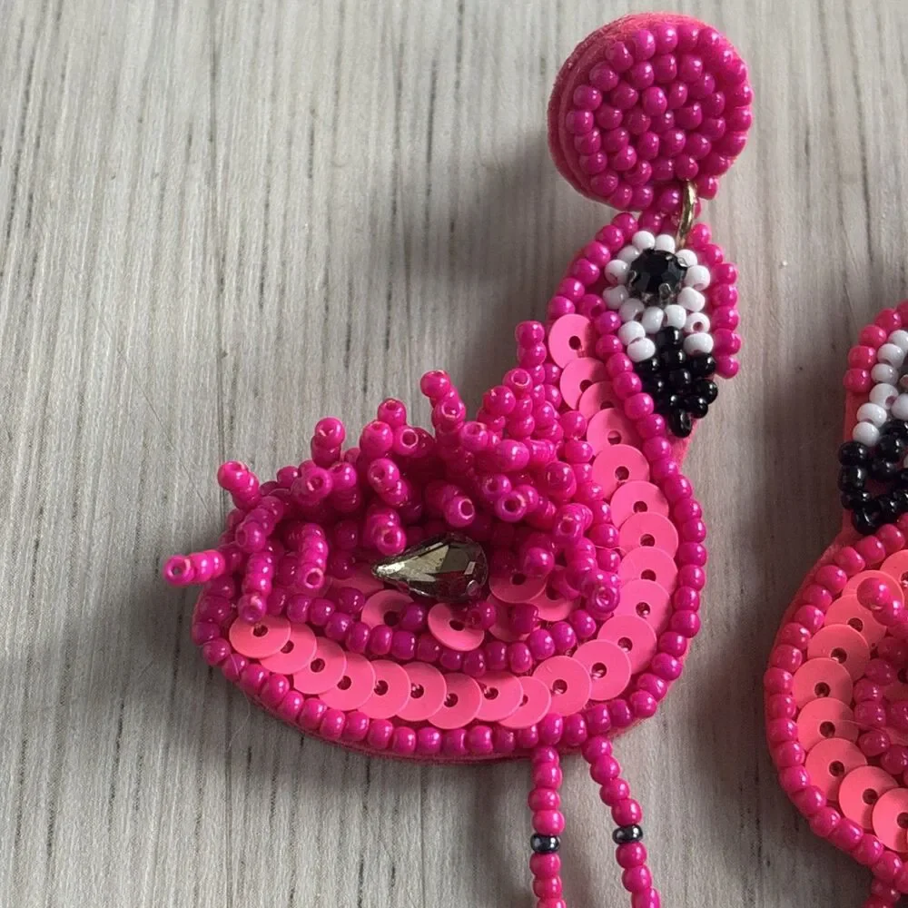 Flamingo Laou Headband Earring Set Hawaiian Tropical One Size